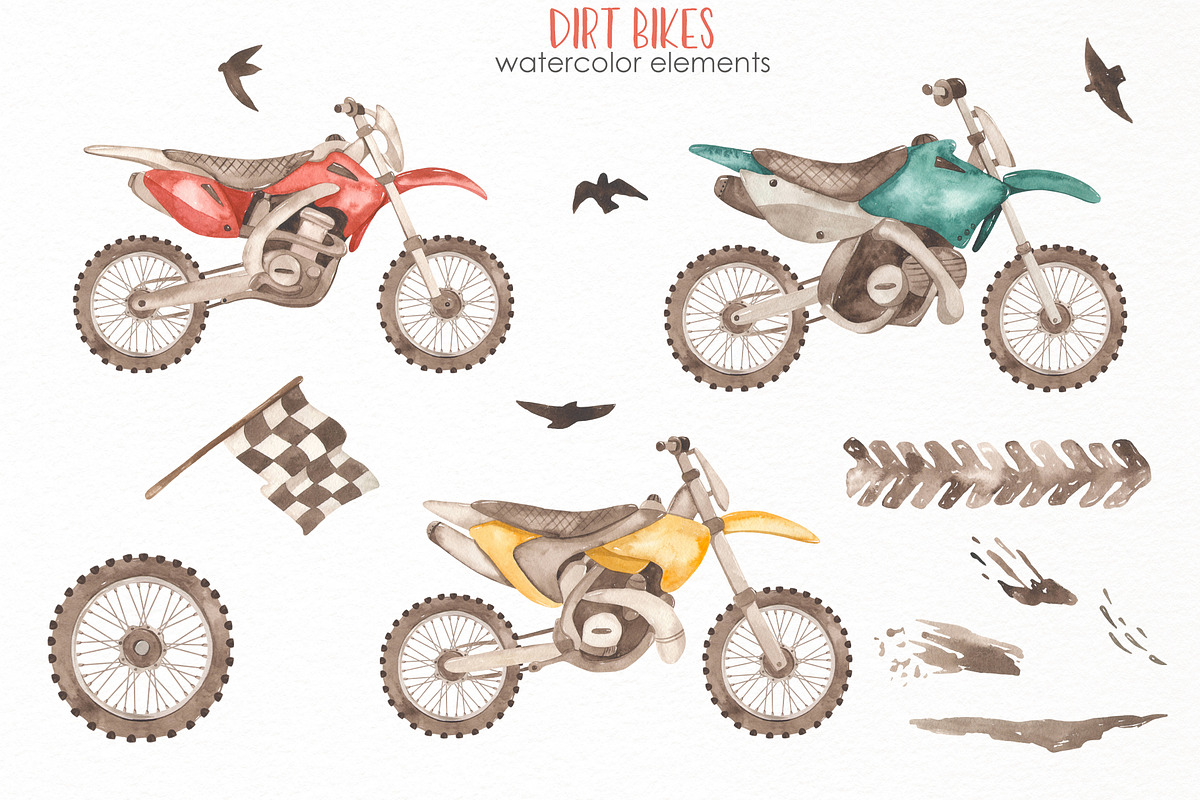 Transport bundle partIII watercolor, a Decorative Illustration by Marina Ermakova (Photo 3 of 29)