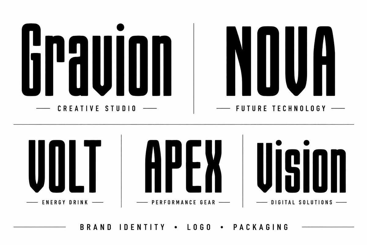 Gravion – Condensed Display Typeface, a Slab Serif Font by Wow Magic (Photo 3 of 4)