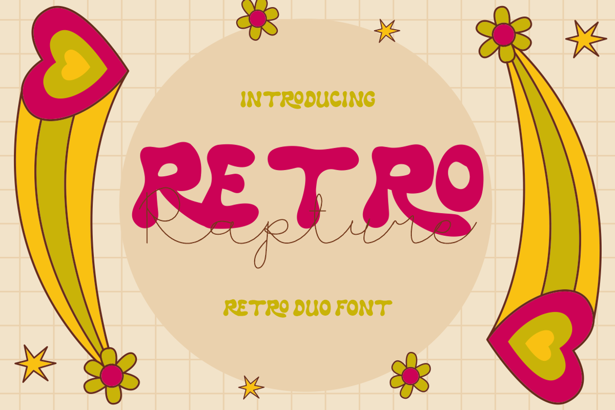 Retro Rapture - Duo Retro Font, a Font by PutraCetol Studio (Photo 1 of 11)