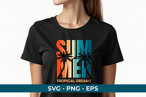 Retro Summer Design Print, an Object Graphic by Mockmenot