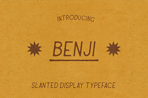 Benji | Slanted Sans Serif Typeface