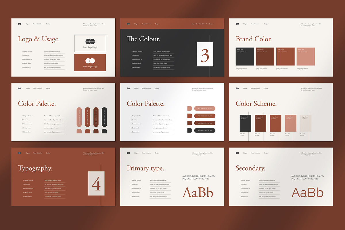 Brand Guidelines Template, a Presentation Template by UpSolution (Photo 6 of 8)
