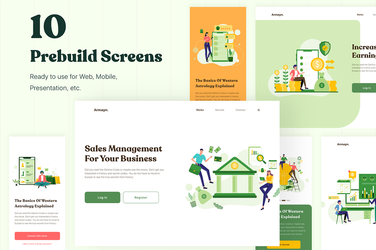 Arma Start Up 20 Scenes Illustration, a Templates & Theme by Graphicdunk (Photo 4 of 6)