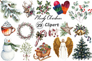 Moody Christmas Clipart PNG Bundle, an Illustration by Creative Art (Thumbnail 1 of 9)