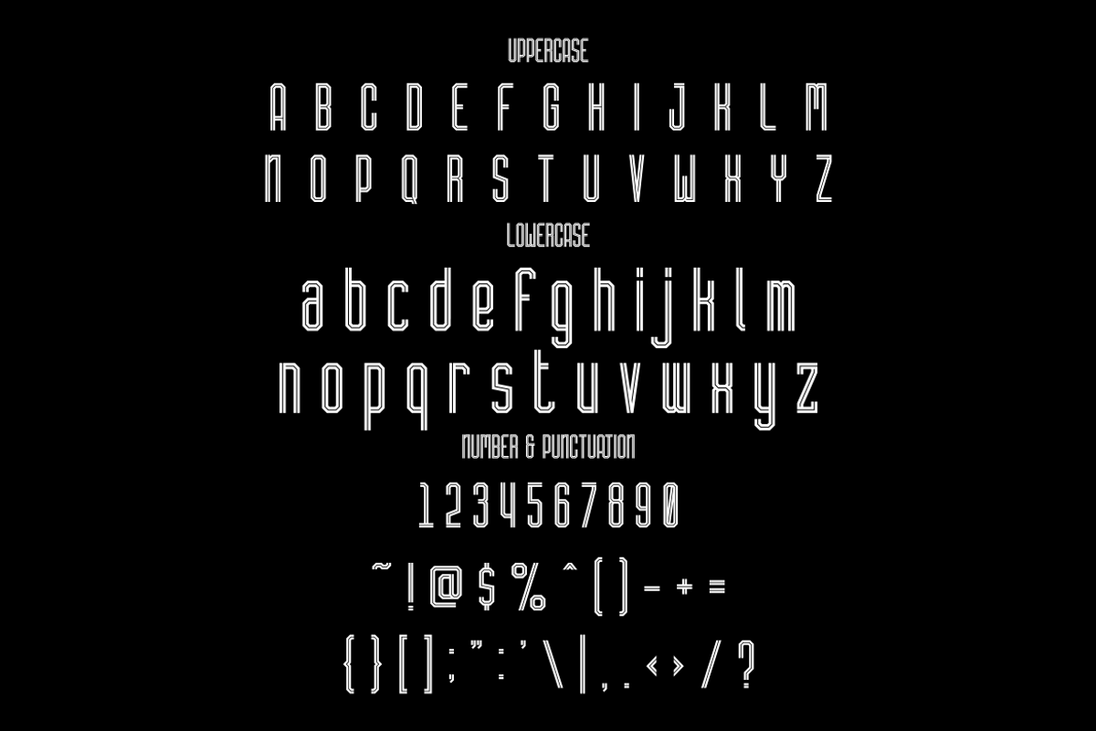 Zenith Stroke - Futuristic Display, a Font by PutraCetol Studio (Photo 3 of 5)