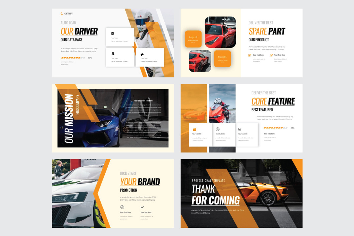 AUTOCARS - Powerpoint Template, a Presentation Template by Shafura (Photo 6 of 6)