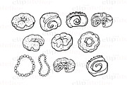 King Cake Line Art, a Seasonal Illustration by TheClipAtelier (Thumbnail 2 of 3)