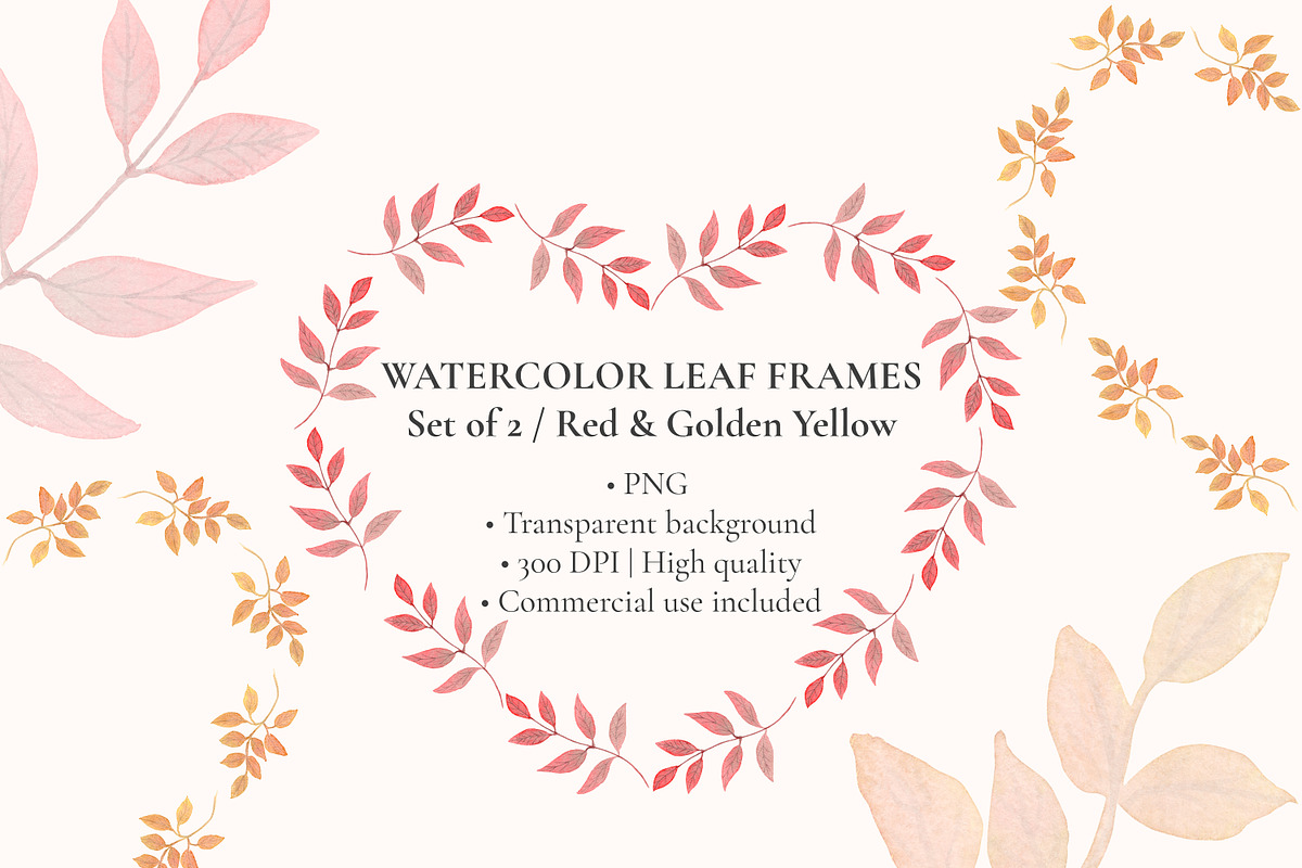 Autumn Leaf Heart Frames PNG, an Object Graphic by Nadia Semyroz (Photo 1 of 5)