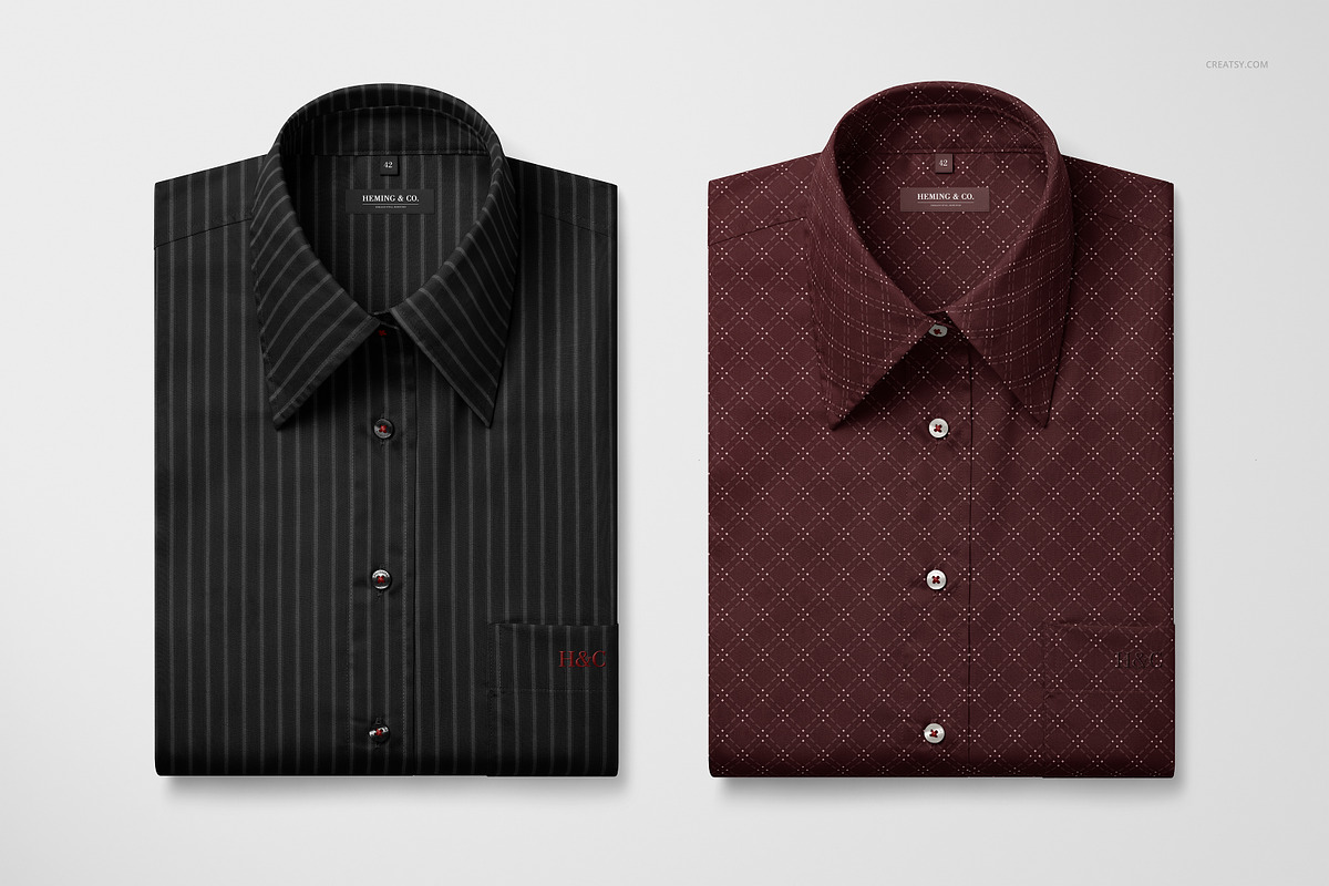Point‐collar Dress Shirt Mockup, a Shirt Mockup by Creatsy (Photo 6 of 8)