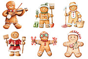 Christmas Gingerbread Jobs Clipart, an Icon by Daily.Designs (Thumbnail 5 of 5)