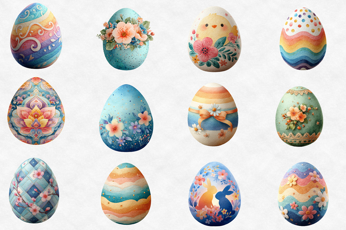 pastel Easter egg clipart, an Illustration by Designworld (Photo 2 of 5)