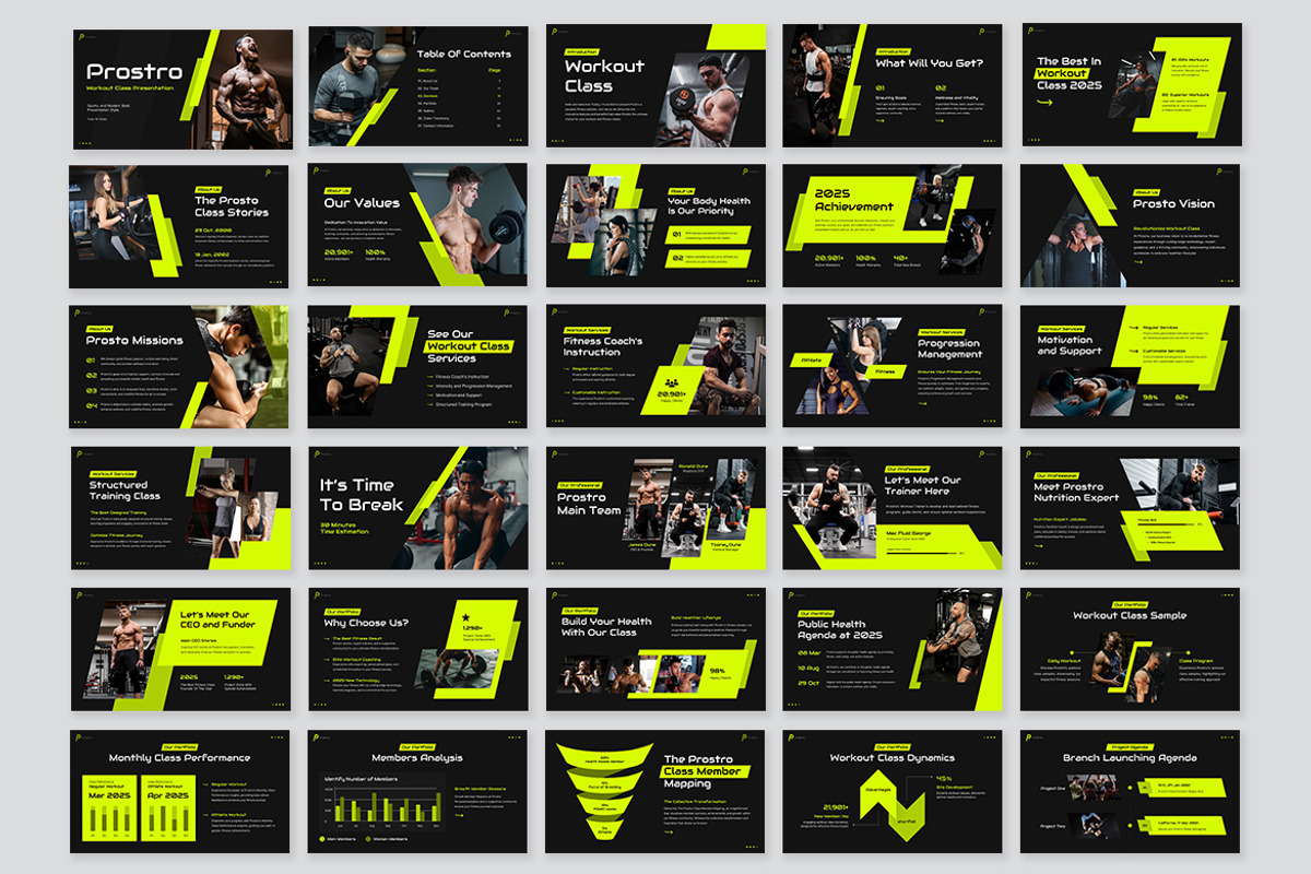 Prostro Workout Class Keynote, a Presentation Template by kerismaker (Photo 11 of 11)