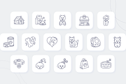 Pet Shop Outline Icons Set, an Outline Icon by graficonstuff (Thumbnail 5 of 5)