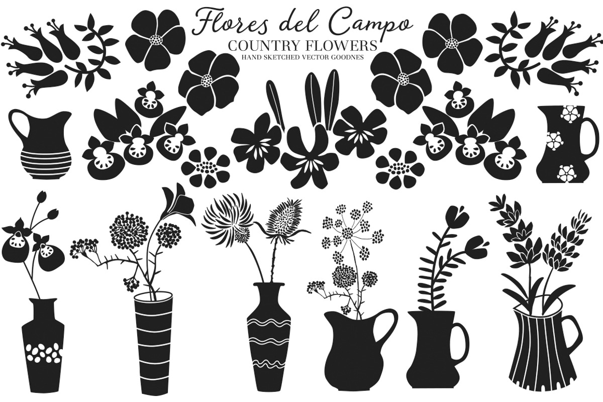Country Flowers, a Pattern Graphic by Emporio Curanipe