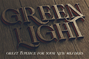 Green Light - Vintage Style Font