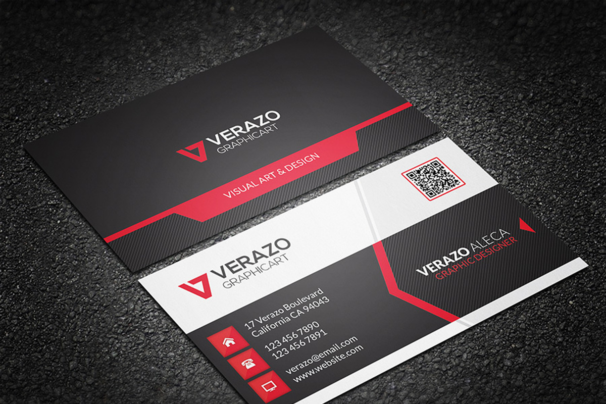 Modern Corporate Business Card, a Business Card Template by Verazo (Photo 1 of 3)