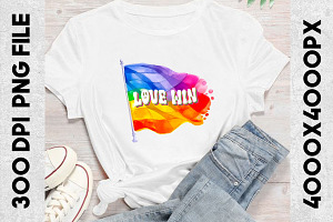 Love Win, LGBT Flag Graphic