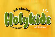 Holykids - Cute & Bold Font, a Sans Serif Font by Weape Studio (Thumbnail 1 of 10)