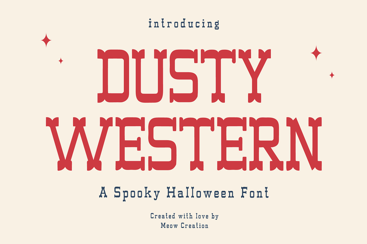 Dusty Western Font, a Slab Serif Font by Meow Creation (Photo 1 of 10)