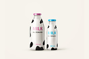 Fresh Milk Glass Bottle Mockup Set, a Product Mockup by PSD Market (Thumbnail 3 of 20)