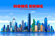 Hong Kong skyline., a Work Illustration by Sky and glass (Thumbnail 3 of 5)