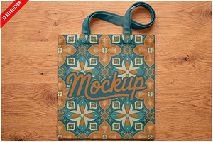Tote Bag Top View PSD, a Shirt Mockup by Bruno's Shop