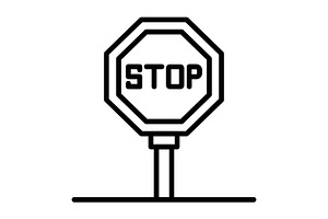 Stop Signal  Line Icon, an Icon by Pexelpy