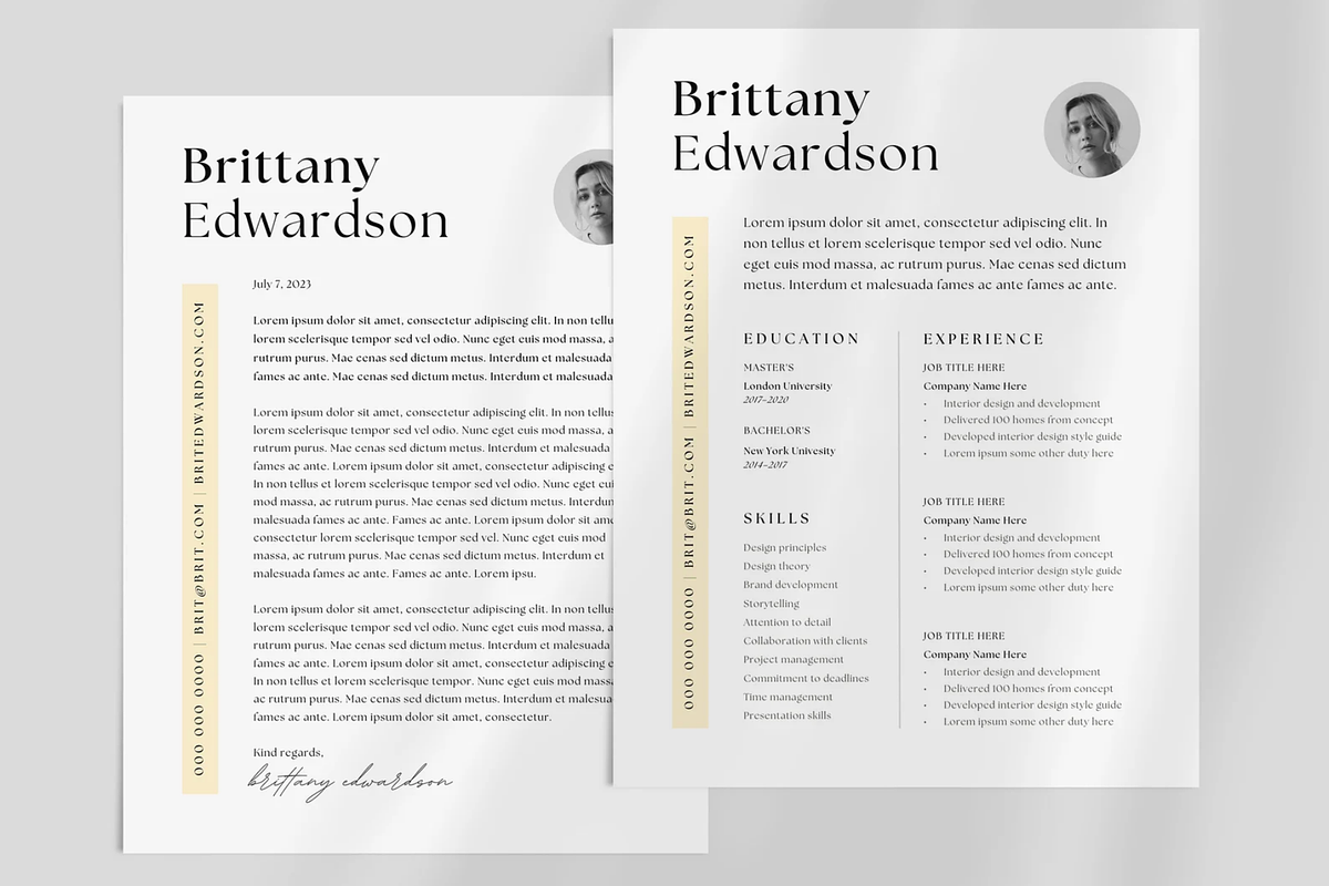 Creative Resume Template Canva, a Resume Template by frommakertomaker (Photo 3 of 8)