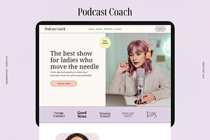 Podcast Coach Squarespace Template