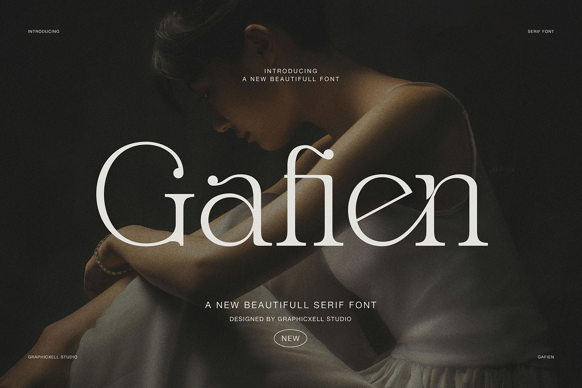 Gafien Elegant Modern Serif Font, a Serif Font by Graphicxell (Photo 1 of 8)