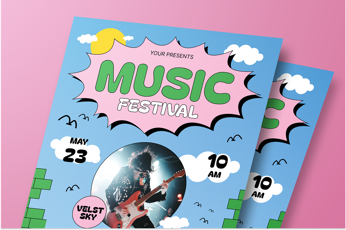 Music Fest Flyer Set, a Flyer Template by Annora Studio (Photo 3 of 6)