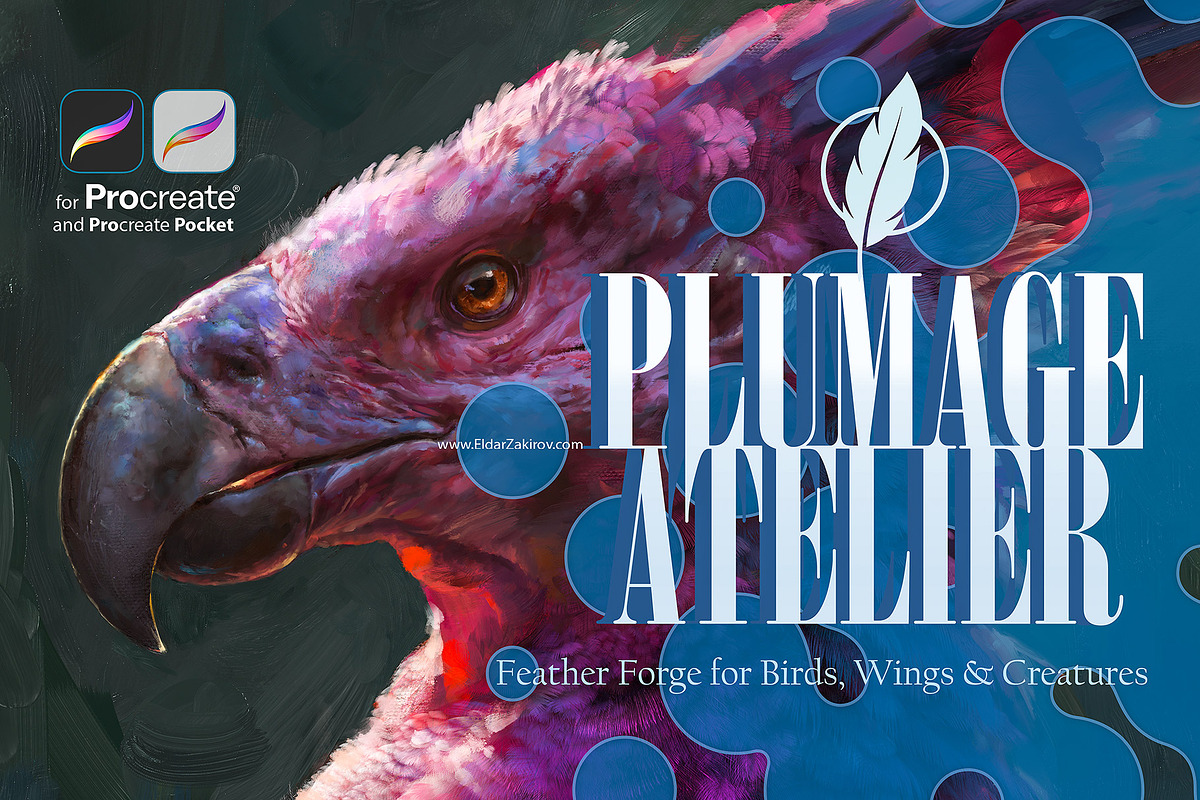 Plumage Atelier. Procreate Brushes, a Brush Add-On by Eldar Zakirov's (Photo 1 of 25)