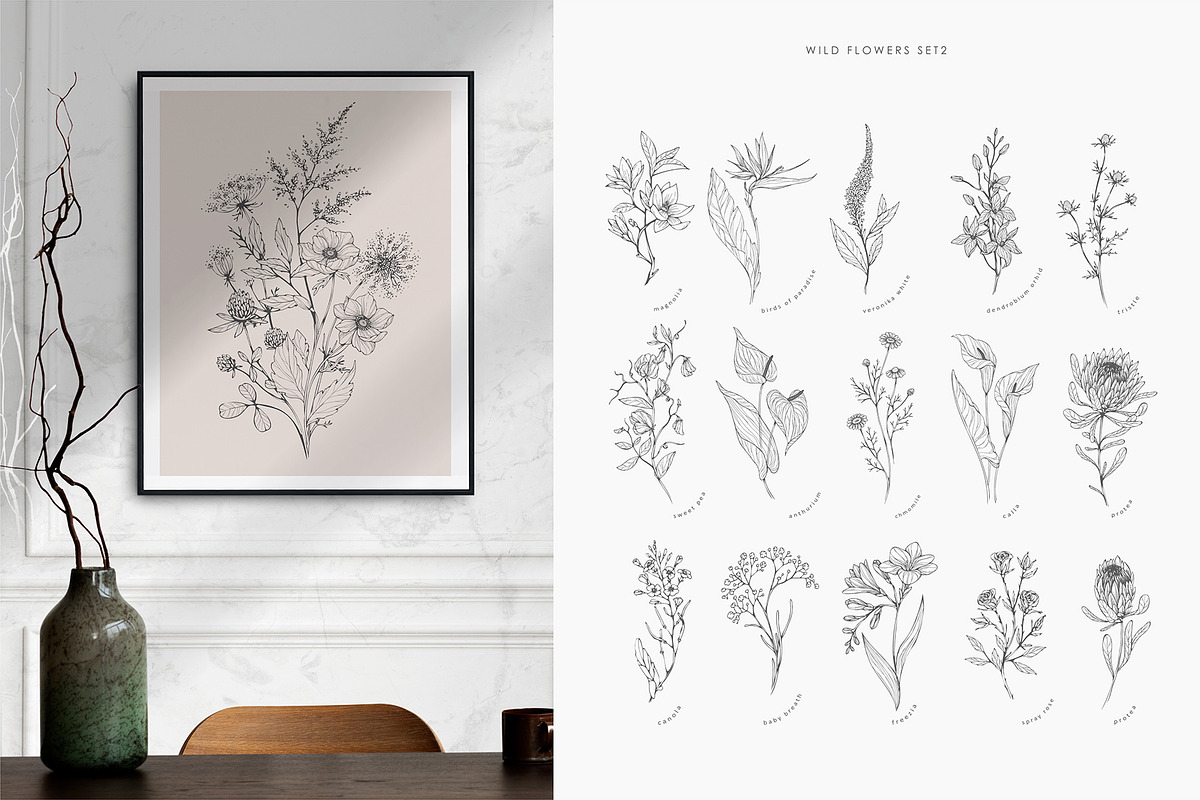Wildflowers collection, a Decorative Illustration by Merfin (Photo 4 of 11)