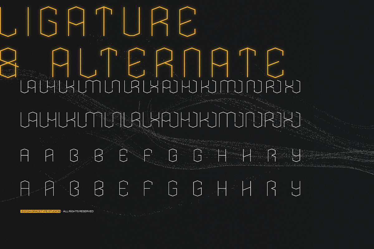 Eqlarc | Futuristic Geometric, a Font by gracetype_studio (Photo 12 of 12)