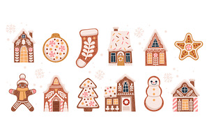 Gingerbread cookies. Homemade winter, an Object Illustration by YummyBuum