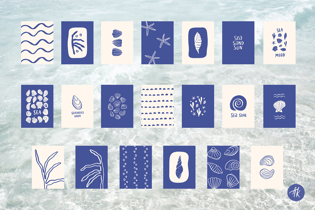 Sea Lover Hand Drawn Wall Art Set, a Graphic by Alena Koval (Photo 18 of 23)
