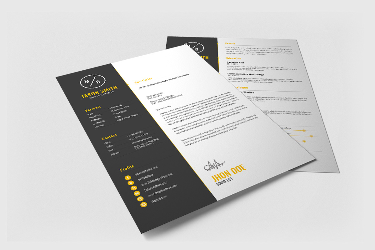 Minimal Clean Resume/CV Bundle preview 3
