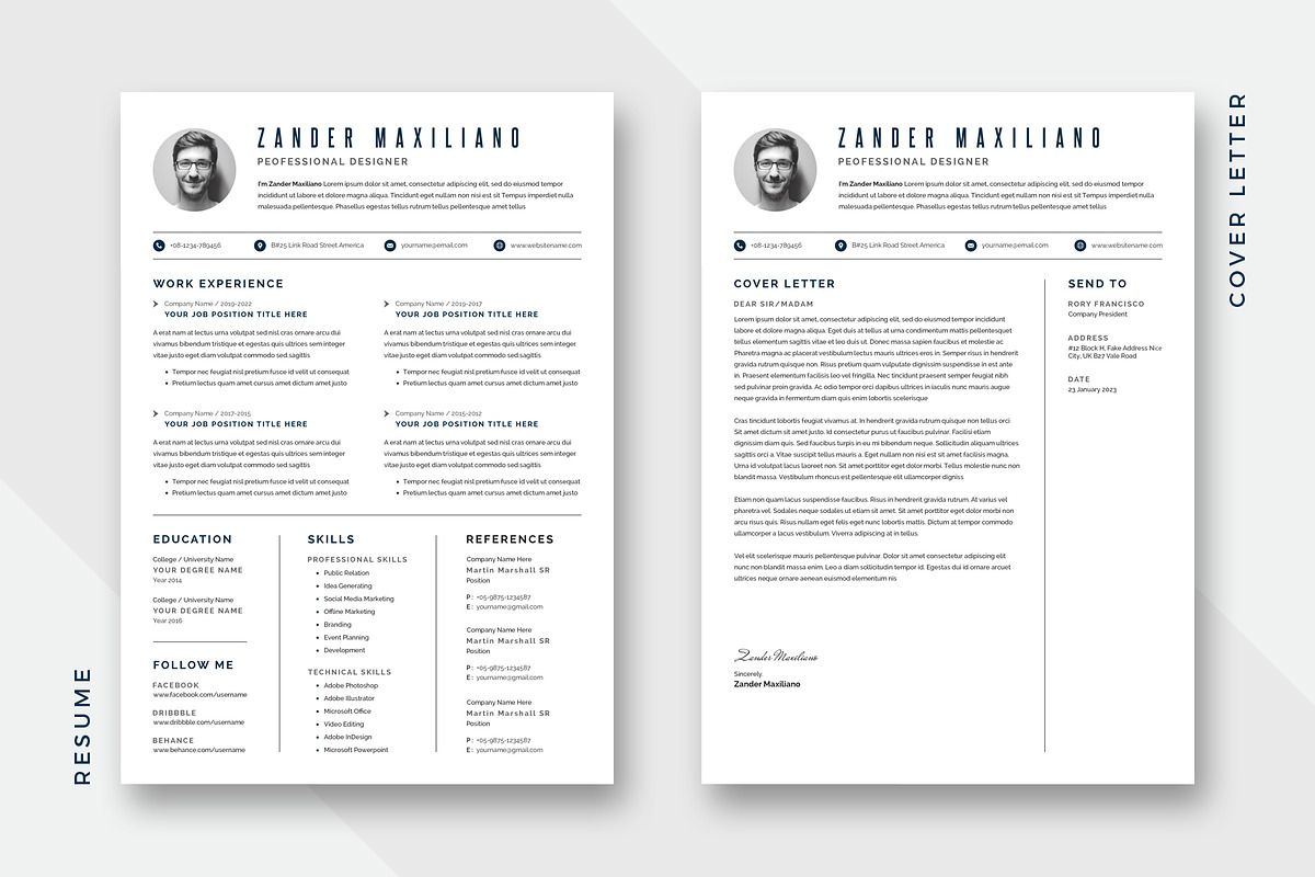 Resume/CV, a Resume Template by ArtisticLand (Photo 2 of 3)