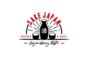 Japanese Sake Logo, a Branding & Logo Template by Atlantis X Nurman Arbai (Thumbnail 1 of 2)
