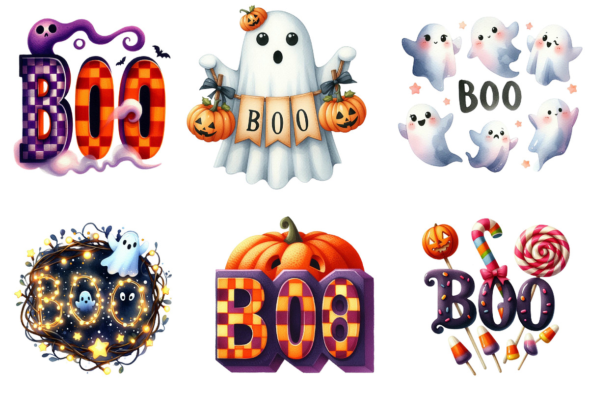Cute Boo Halloween Sublimation, an Illustration by DreamArtGraphic (Photo 2 of 4)
