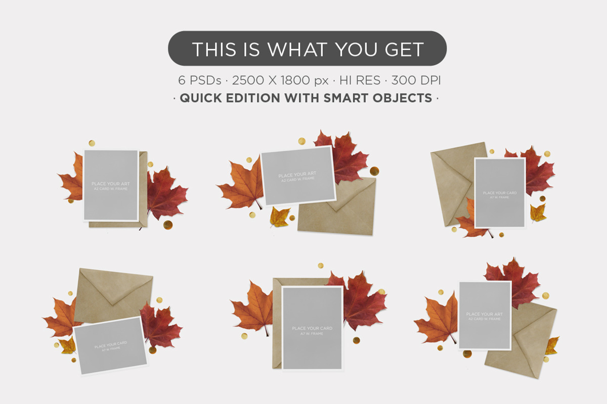 Greeting Cards Mockup BUNDLE, a Print Template by tomodachi studio (Photo 4 of 8)