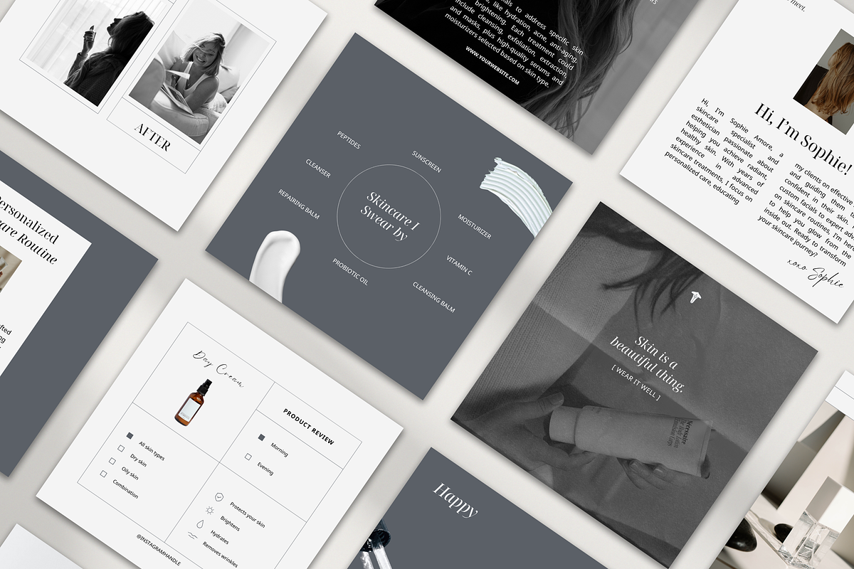 160+ Skincare Canva Templates preview 4