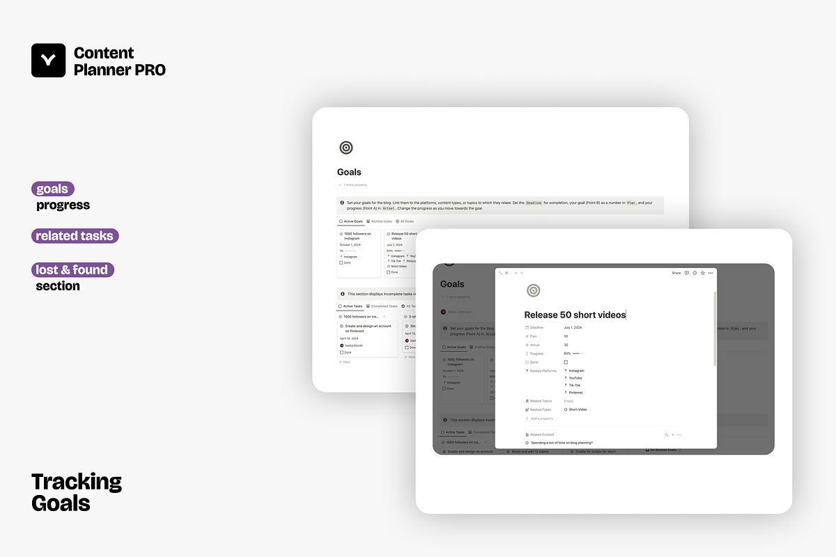 Notion Content Planner PRO, an App Template by Blog Launch (Photo 5 of 8)