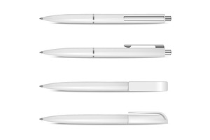 Set Of Blank Vector Pens.