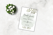 Bridal Shower Green Floral Invite, a Print Template by TheSimplySereneShop (Thumbnail 1 of 4)