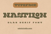 Nastilon – Slab Serif Font, a Slab Serif Font by NDNL Studio (Thumbnail 1 of 9)