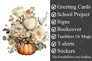 Whimsical Autumn Pumpkin Clipart, a Seasonal Illustration by Canvas Craft (Thumbnail 3 of 10)