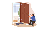 Repairmen, home repair workers set, a Work Illustration by Good Studio (Thumbnail 13 of 13)