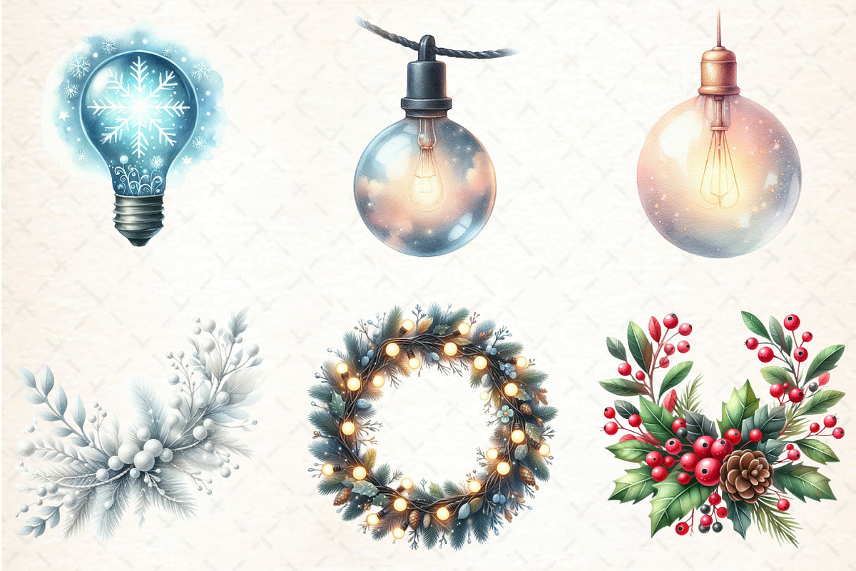 Christmas Lights and Garlands, an Illustration by DreamCafeArt (Photo 2 of 8)