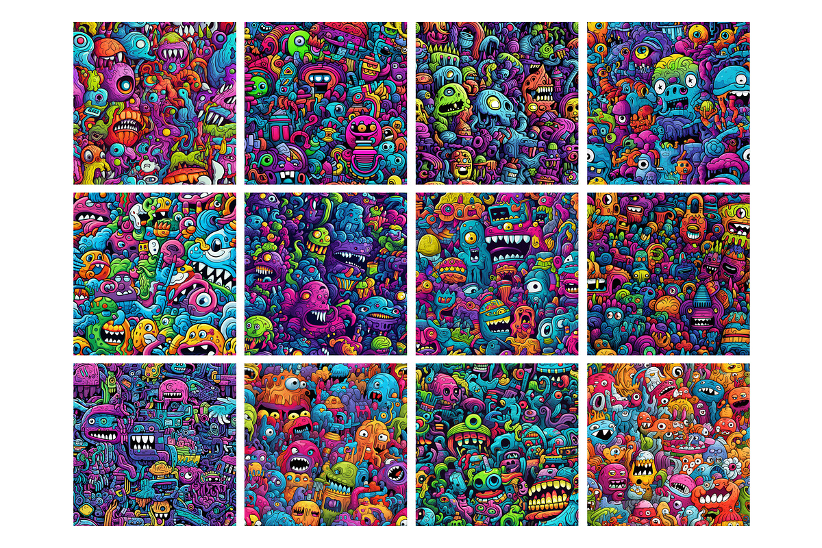 Abstract Graffiti Seamless Pattern, a Pattern Graphic by Forhadx5 (Photo 9 of 11)